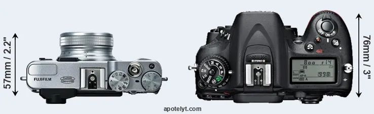 Compare X20 versus D7100 top