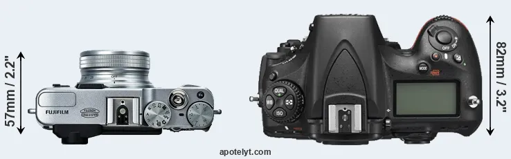 Compare X20 versus D810 top