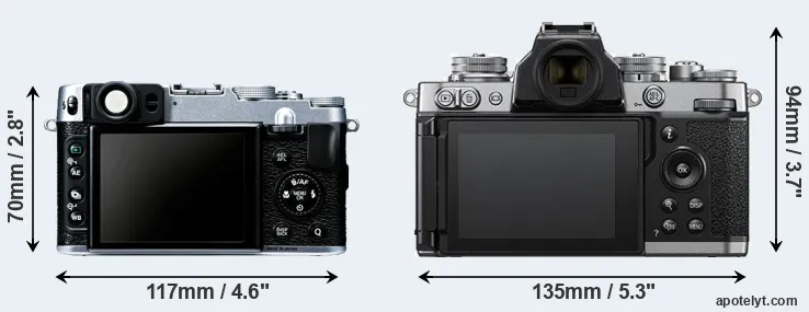 Comparison X20 or Z fc rear