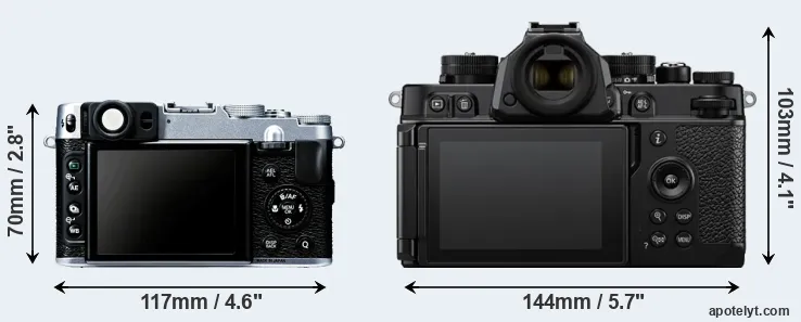 Comparison X20 or Zf rear