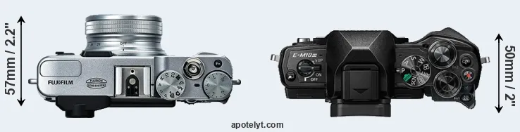 Compare X20 versus E-M10 III top