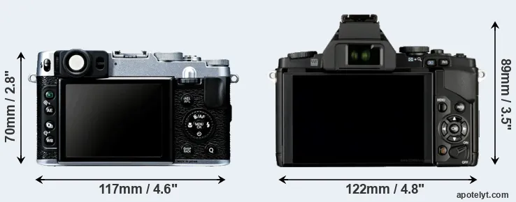 Comparison X20 or E-M5 rear