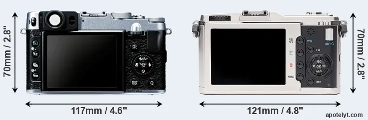 Comparison X20 or E-P1 rear