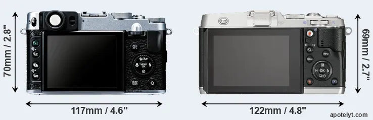 Comparison X20 or E-P5 rear