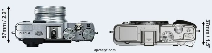 Compare X20 versus E-P5 top