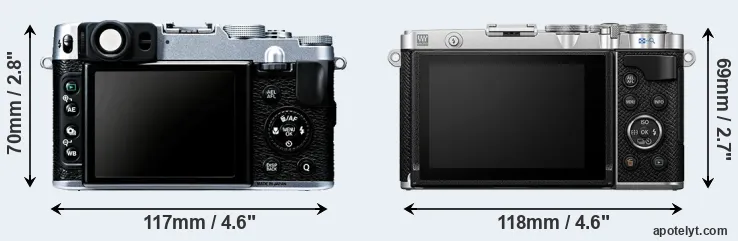 Comparison X20 or E-P7 rear
