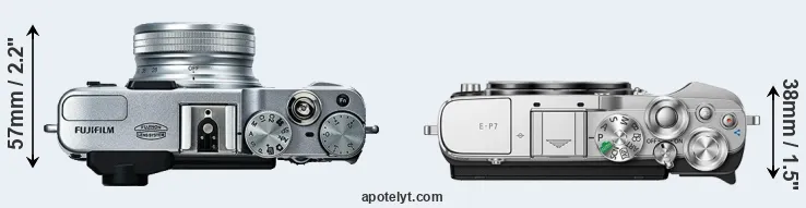 Compare X20 versus E-P7 top
