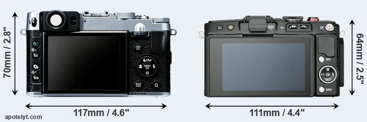 Comparison X20 or E-PL6 rear