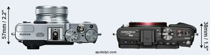 Compare X20 versus E-PL6 top