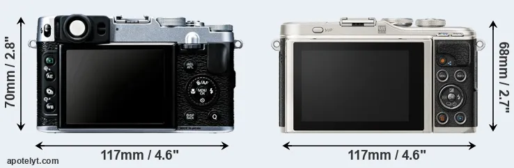 Comparison X20 or E-PL9 rear