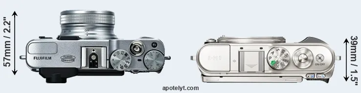 Compare X20 versus E-PL9 top
