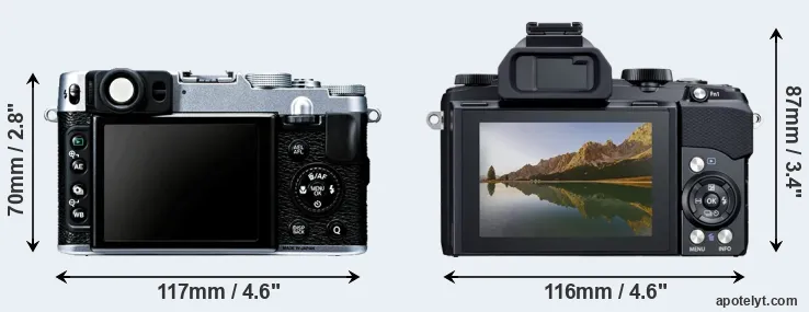Comparison X20 or Stylus 1 rear