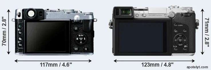 Comparison X20 or GX7 rear
