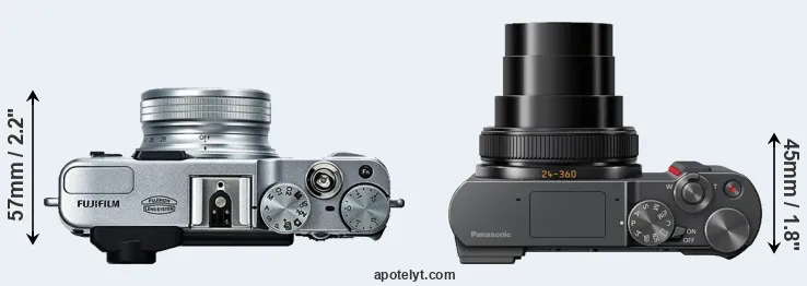 Compare X20 versus TZ200 top