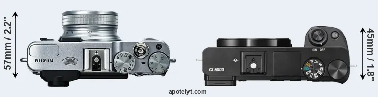 Compare X20 versus A6000 top