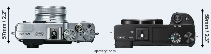 Compare X20 versus A6100 top