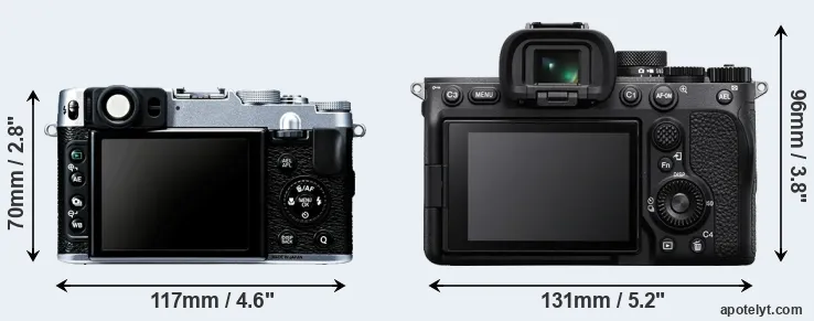 Comparison X20 or A7 IV rear