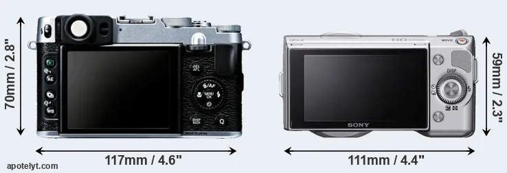 Comparison X20 or NEX-5 rear