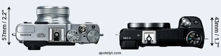Compare X20 versus NEX-6 top