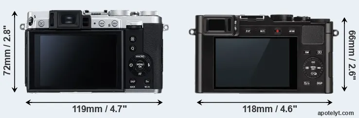 Comparison X30 or D-LUX Typ 109 rear
