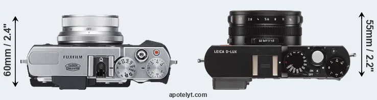 Compare X30 versus D-LUX Typ 109 top