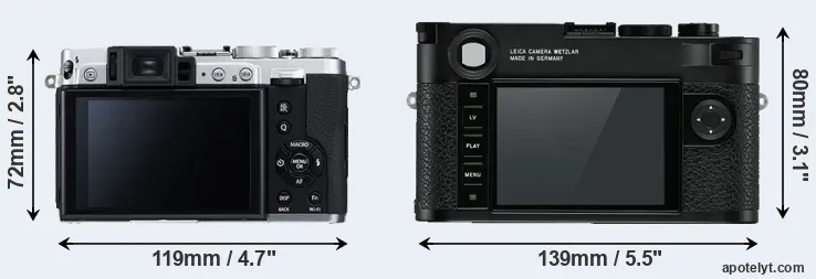 Comparison X30 or M10 rear