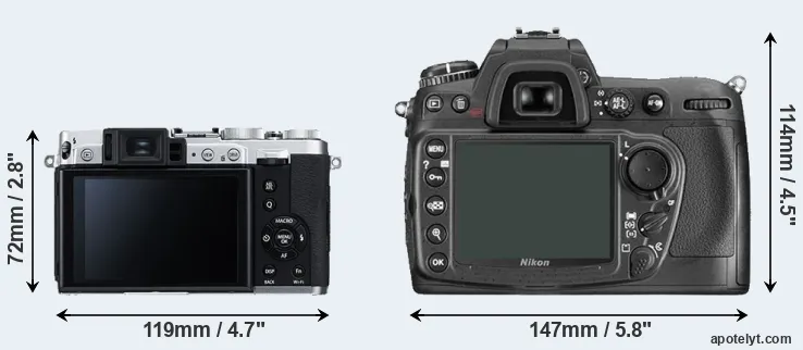 Comparison X30 or D300 rear