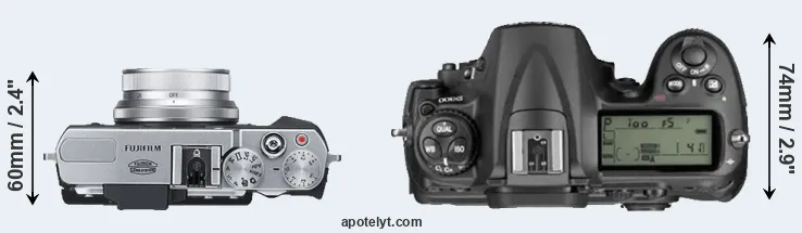 Compare X30 versus D300 top
