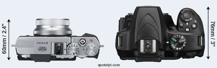 Compare X30 versus D3400 top