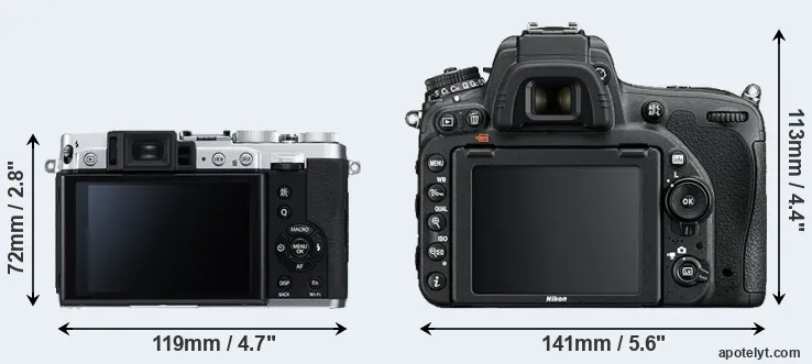 Comparison X30 or D750 rear
