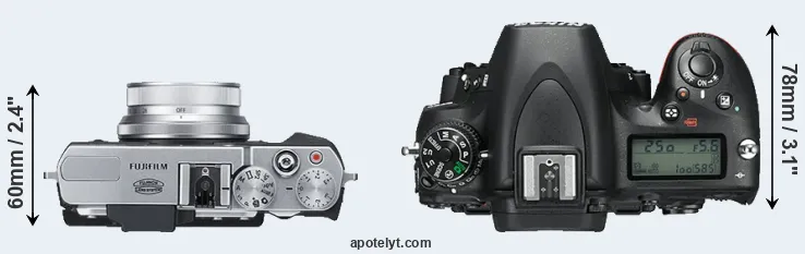 Compare X30 versus D750 top