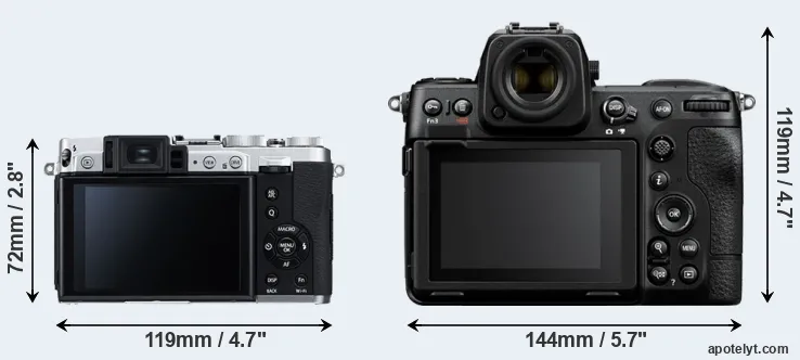 Comparison X30 or Z8 rear