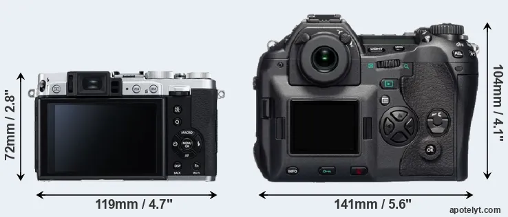 Comparison X30 or E-1 rear