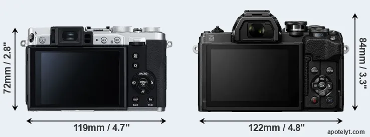 Comparison X30 or E-M10 IV rear