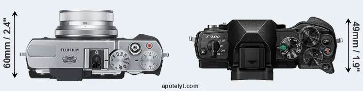 Compare X30 versus E-M10 IV top