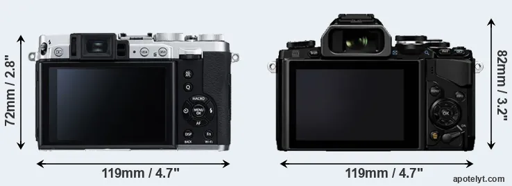 Comparison X30 or E-M10 rear