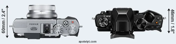 Compare X30 versus E-M10 top
