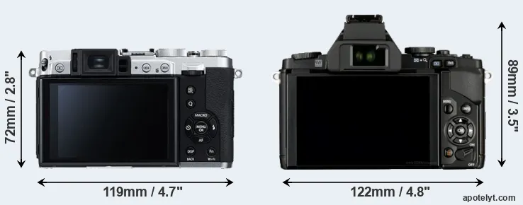 Comparison X30 or E-M5 rear