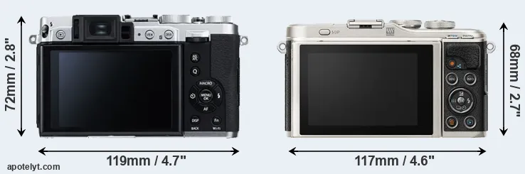 Comparison X30 or E-PL9 rear