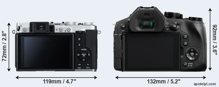 Comparison X30 or FZ330 rear