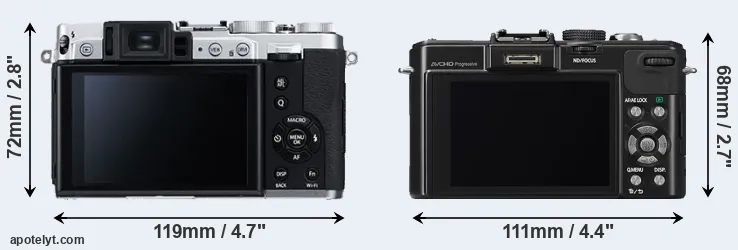 Comparison X30 or LX7 rear