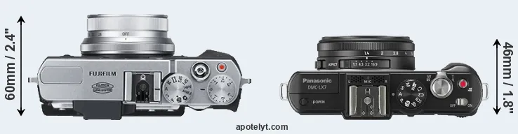 Compare X30 versus LX7 top