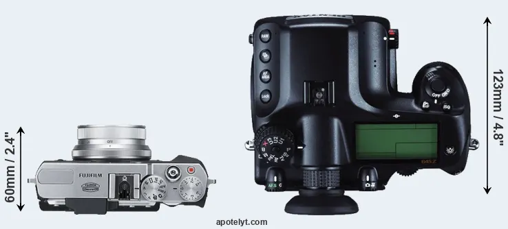 Compare X30 versus 645Z top