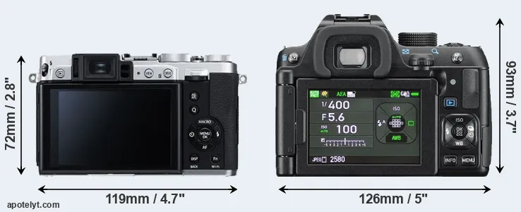 Comparison X30 or K-70 rear