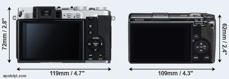 Comparison X30 or GR IIIx rear