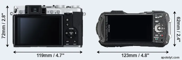 Comparison X30 or WG-60 rear