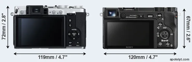 Comparison X30 or A6000 rear