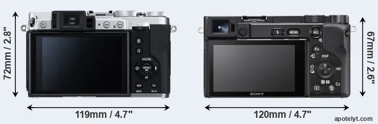 Comparison X30 or A6100 rear