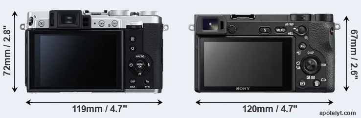 Comparison X30 or A6500 rear
