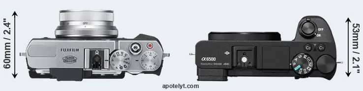Compare X30 versus A6500 top